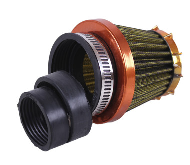 Фильтр нулевой "Конус" Ø38 мм прямой желтый (большой) - АМ