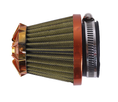 Фильтр нулевой "Конус" Ø38 мм прямой желтый (большой) - АМ