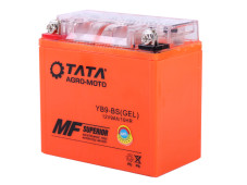 Акумулятор гелевий, 9АH МОТО 12N9-BS, помаранч., 135*75*135 мм - OUTDO