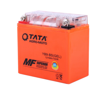 Акумулятор гелевий, 9АH МОТО 12N9-BS, помаранч., 135*75*135 мм - OUTDO