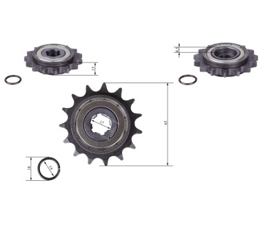 Зірка передня (вільний хід) 15Т - 428Н - Дельта