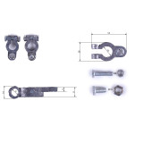 Клеми, діаметр 16 мм, к-т 2 шт.: "+/-" – МТ